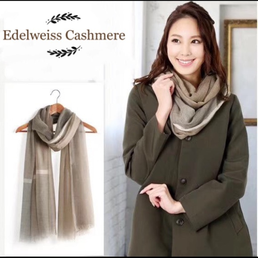 Summer clearance Edelweiss 100% cashmere scarf